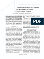 Core Balance Ground Fault Protection of Motors On A Low-Resistance Grounded Medium-Voltage System