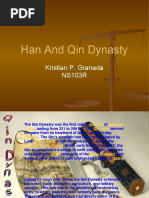 Han and Qin Dynasty (Kristian's Report)