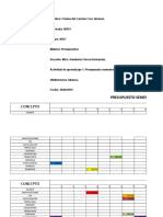 Actividad de Aprendizaje 1 Presupuesto Semestral