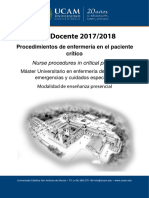 Procedimientos de Enfermeria en El Paciente Critico 2017-18-0