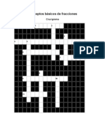 Crucigrama Conceptos Básicos de Fracciones