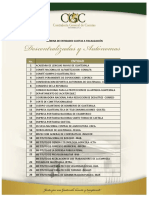 Entidades Descentralizdas y Autónomas Sujetas A Fiscalización Por CGC