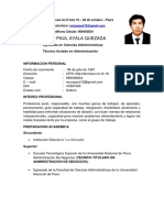 Curriculum Vitae Modelo