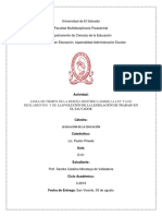 Línea Del Tiempo en El Derecho Laboral de El Salvador