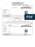 Total Amount Due 825.00: Statement of Premium Account (Spa) - Formal Sector