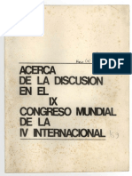 PRT-La Verdad, Acerca de La Discusión en El IX Congreso Mundial de La IV Internacional (3rd USec Congress, Abril 1969) PDF