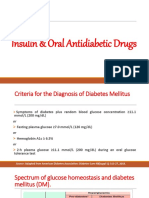 Insulin & Oral Antidiabetic Drugs