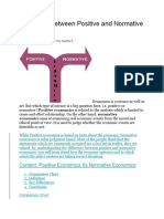 Difference Between Positive and Normative Economics