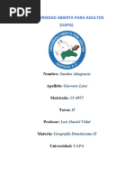 Tarea II de Geografia Dominicana II