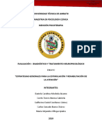 Estrategias Generales para La Estimulación y Rehabilitación de La Atención