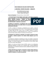 Gestión de Residuos Solidos Hospitalarios