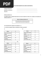 Evaluación Diagnóstico MATEMÁTICA - 1°