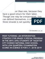 Peer Tutoring As Instructional Material