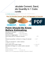 How To Calculate Cement