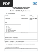 Bachelors Application Form 2019 - 20 0