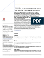 Prospective, Multicentre, Nationwide Clinical Data From 600 Cases of Acute Pancreatitis