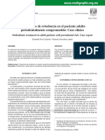 Tratamiento de Ortodoncia en El Paciente Adulto Periodontalmente Comprometido: Caso Clínico