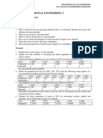 Ce 405: Environmental Engineering-I: Important Questions