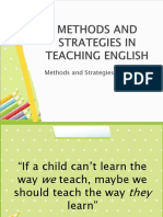 Methods and Strategies in Teaching English