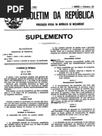 MOÇAMBIQUE - Lei Do Associativismo 1991