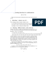 Generating Functions in Combinatorics: 1 Selecting R Objects Out of N