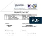 Ranking 1st Quarter 1st Sem