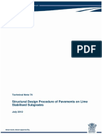 Structural Design Procedure of Pavements On Lime Stabilised Subgrades - State of Queensland (2012)