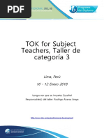 TOK For Subject Teacher