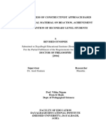 Submitted To Dayalbagh Educational Institute (Deemed University) For The Partial Fulfilment of The Requirements For The Degree of (2016)