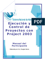 Ejecución YControl de Proyectoscon Project 2003