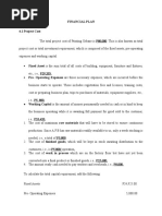 Financial Plan 4.1 Project Cost The Total Project Cost of Printing Urbane Is P80,000. This Is Also Known As Total