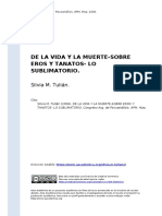 Silvia M. Tulian (2006) - de La Vida y La Muerte-Sobre Eros y Tanatos - Lo Sublimatorio