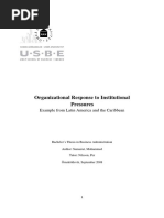 Organizational Response To Institutional Pressures: Example From Latin America and The Caribbean