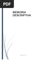 Memoria Descriptiva Sub Division Predios