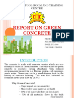 Report On Green Concrete: Central Tool Room and Training Centre