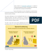 Operant Conditioning (Sometimes Referred To As