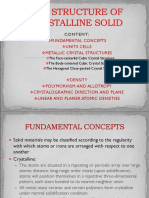 The Structure of Crystalline Solid
