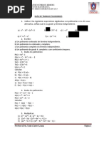 01 Guia de Trabajo de Polinomios 4 Medio Diferenciado