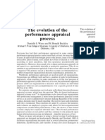 The Evolution of The Performance Appraisal Process