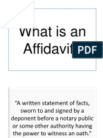 What Is An Affidavit