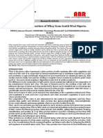 Proximate Composition of Whey From South West Nigeria: Research Article