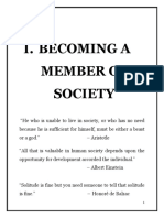 Becoming A Member of Society