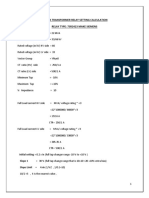 Relay Setting Calculation 22MVA