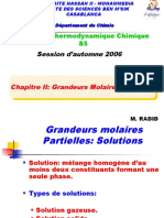 Grandeurs Molaires Partielles