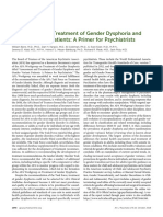 Assessment and Treatment of Gender Dysphoria and Gender Variant Patients: A Primer For Psychiatrists