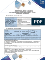 Guía de Actividades y Rúbrica de Evaluación - Tarea 1 - Fundamentos de Ingeniería