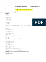 MTH101 Practice Qs Solutions Lectures 1 To 22 PDF