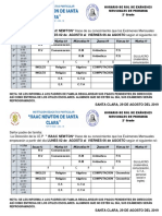 Rol de Examen Mensual Agosto