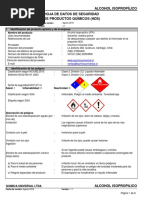 Ficha de Seguridad Isopropilico