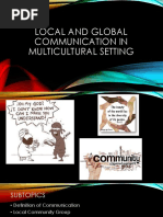 Local and Global Communication in Multicultural Setting